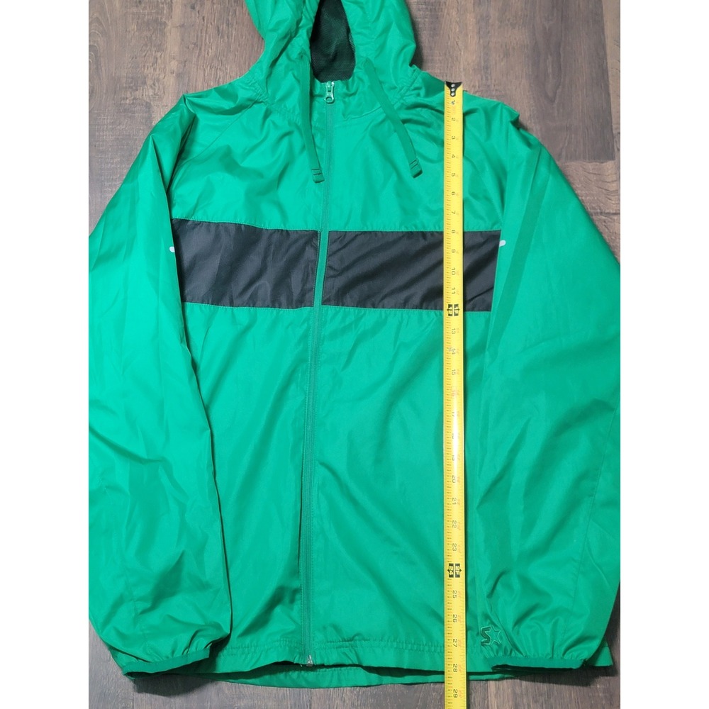 Starter Wind Jacket Ireland Green Black Full Zip Hooded Lightweight Mens‎ Large